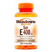 Vitamina E Sundown Naturals E 400UI 180 Cápsulas