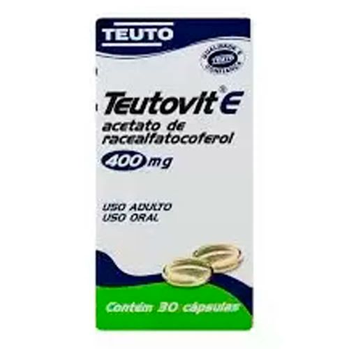Vitamina E Teutovit-E 400mg Teuto 30 Cápsulas Vitamina E Teutovit-E 400mg Teuto 30 Cápsulas