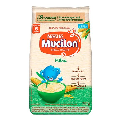 Cereal Infantil Nestlé Mucilon Milho 230g Cereal Infantil Nestlé Mucilon Milho 230g