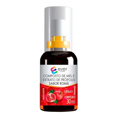 Composto de Mel e Extrato de Própolis Ever Care Romã Spray 30ml Composto de Mel e Extrato de Própolis Ever Care Romã Spray 30ml