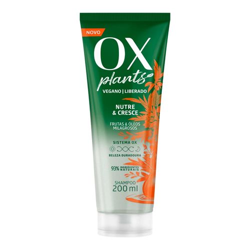 Shampoo OX Plants Nutre e Cresce 200ml Shampoo OX Plants Nutre e Cresce 200ml