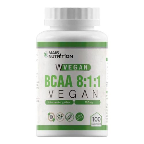 Aminoácido Bcaa 8:1:1 - Wvegan - 100 Cápsulas de 700mg