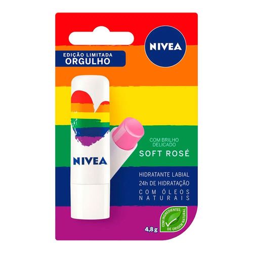 Hidratante Labial Nivea Soft Rosé Edição Limitada Orgulho 4,8g Hidratante Labial Nivea Soft Rosé Edição Limitada Orgulho 4,8g