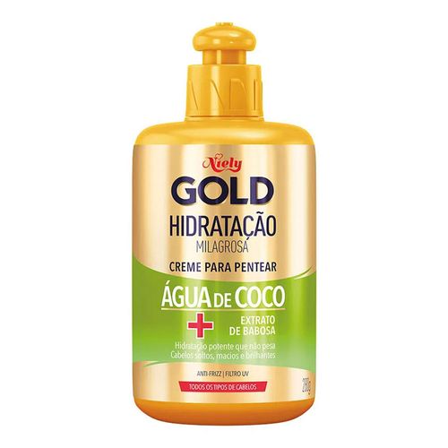 Creme de Pentear Niely Gold Hidratação Milagrosa Água de Coco 280g