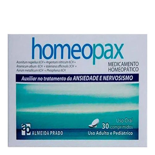 Homeopax 0,250g Almeida Prado 30 Comprimidos