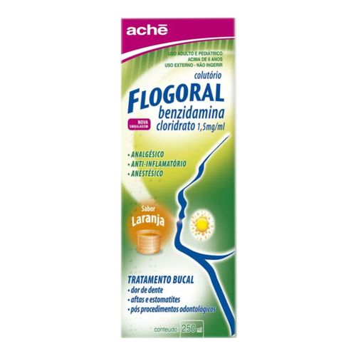 Flogoral Colutório Laranja Aché 250ml