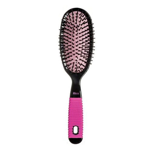 Escova De Cabelo Ricca Oval Grande Black&Pink 1 Unidade Escova De Cabelo Ricca Oval Grande Black&Pink 1 Unidade