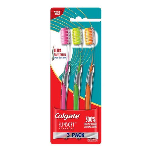 Escova Dental Colgate Slim Soft Advanced 3 Unidades Escova Dental Colgate Slim Soft Advanced 3 Unidades