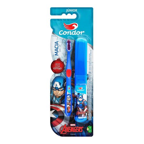 Escova Dental Condor Avengers Macia 1 Unidade + Estojo Escova Dental Condor Avengers Macia 1 Unidade + Estojo