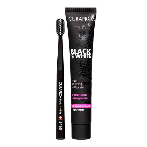 Escova Dental Curaprox Black is White + Creme Dental 90ml Escova Dental Curaprox Black is White + Creme Dental 90ml