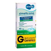 Simeticona 40mg Genérico EMS 20 Comprimidos
