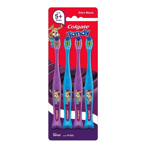Escova Dental Infantil Colgate Tandy 4 Unidades Escova Dental Infantil Colgate Tandy 4 Unidades
