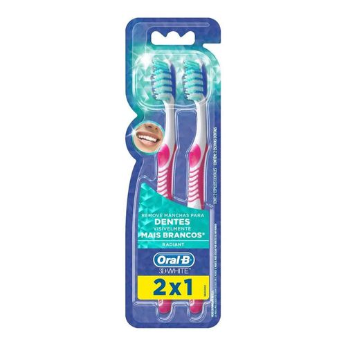 Escova Dental Oral-B 3D White Advantage 2 Unidades Escova Dental Oral-B 3D White Advantage 2 Unidades