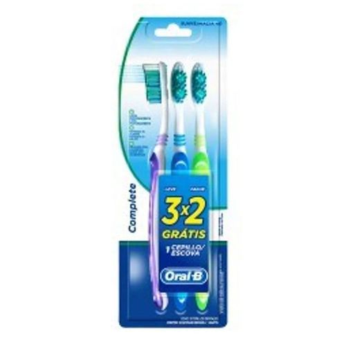 Escova Dental Oral-B Complete 40 Macia 3 Unidades Escova Dental Oral-B Complete 40 Macia 3 Unidades