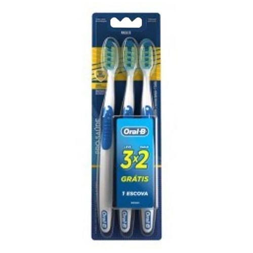 Escova Dental Oral-B Pro-Saúde Antibacteriana 35 Macia 3 Unidades Escova Dental Oral-B Pro-Saúde Antibacteriana 35 Macia 3 Unidades