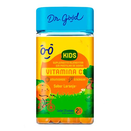 Suplemento Alimentar Dr Good Vitamina C Kids Sabor Laranja 120 Gomas Suplemento Alimentar Dr Good Vitamina C Kids Sabor Laranja 120 Gomas