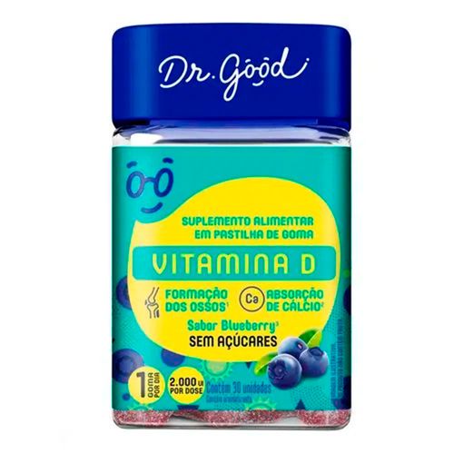 Suplemento Alimentar Dr Good Vitamina D Sabor Blueberry 30 Gomas Suplemento Alimentar Dr Good Vitamina D Sabor Blueberry 30 Gomas