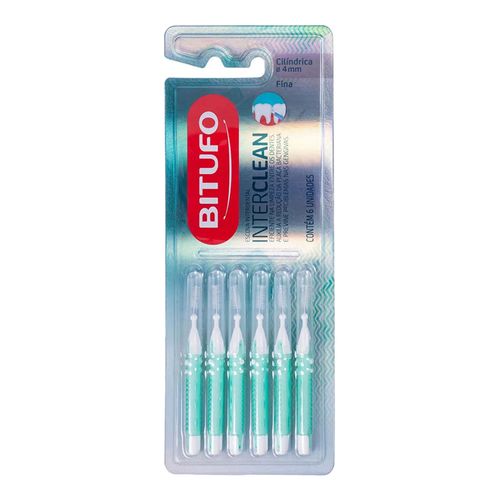 Escova Interdental Bitufo Fina Cilíndrica 4mm 6 Unidades Escova Interdental Bitufo Fina Cilíndrica 4mm 6 Unidades