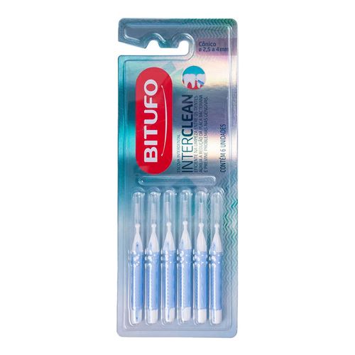Escova Interdental Bitufo Interclean Cônica 6 Unidades Escova Interdental Bitufo Interclean Cônica 6 Unidades