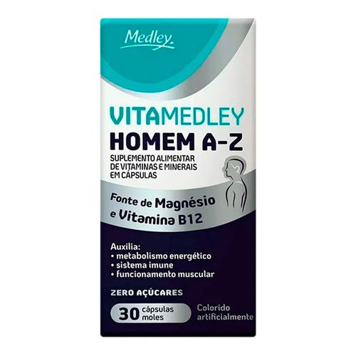 Suplemento Alimentar VitaMedley Homem 30 Cápsulas Suplemento Alimentar VitaMedley Homem 30 Cápsulas