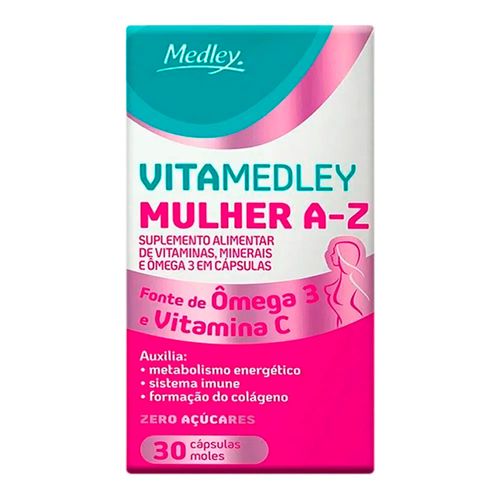Suplemento Alimentar VitaMedley Mulher 30 Cápsulas Suplemento Alimentar VitaMedley Mulher 30 Cápsulas