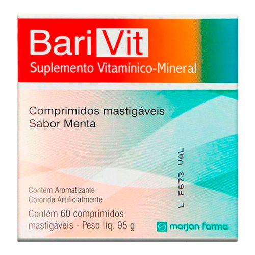 Suplemento Vitamínico BariVit Marjan 60 comprimidos Suplemento Vitamínico BariVit Marjan 60 comprimidos