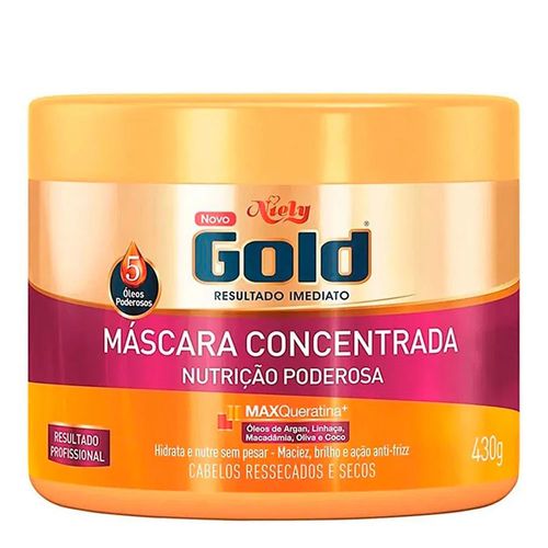 Creme De Tratamento Niely Gold Nutrição Poderosa Hidratação Profunda 430g Creme De Tratamento Niely Gold Nutrição Poderosa Hidratação Profunda 430g