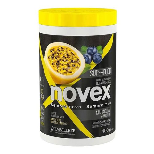 Creme de Tratamento Novex Superfood Maracujá e Mirtilo 400g Creme de Tratamento Novex Superfood Maracujá e Mirtilo 400g