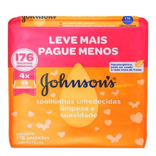 Lenços Umedecidos Johnson´s Baby Limpeza e Suavidade 176 Unidades Lenços Umedecidos Johnson´s Baby Limpeza e Suavidade 176 Unidades
