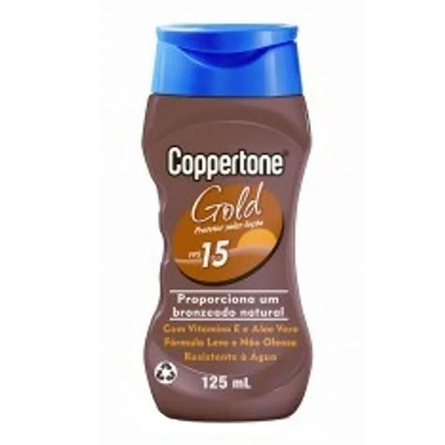 Loção Bronzeadora Coppertone Gold FPS 15 125ml Loção Bronzeadora Coppertone Gold FPS 15 125ml