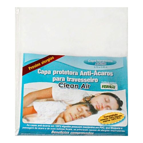 Capa Protetora Anti-Ácaros De Travesseiro Adulto Com Zíper Rsmed Capa Protetora Anti-Ácaros De Travesseiro Adulto Com Zíper Rsmed