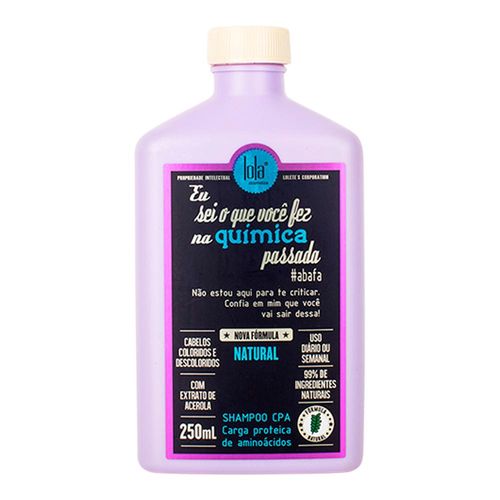 Shampoo Lola Eu Sei o Que Você Fez na Química Passada 250ml Shampoo Lola Eu Sei o Que Você Fez na Química Passada 250ml