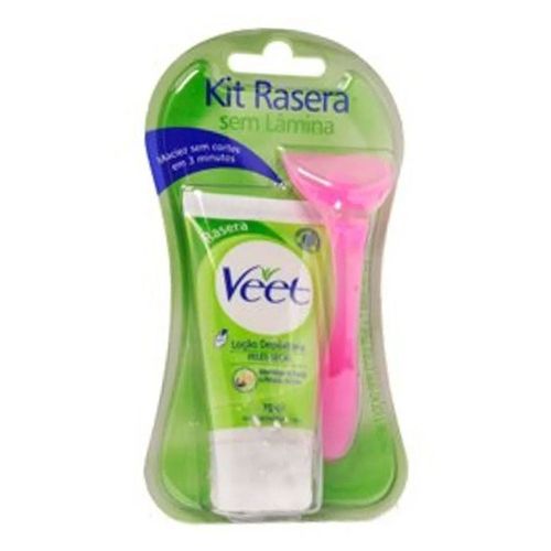 Creme Depilatóio Veet Aloe Vera Kit Rasera 75ml Creme Depilatóio Veet Aloe Vera Kit Rasera 75ml