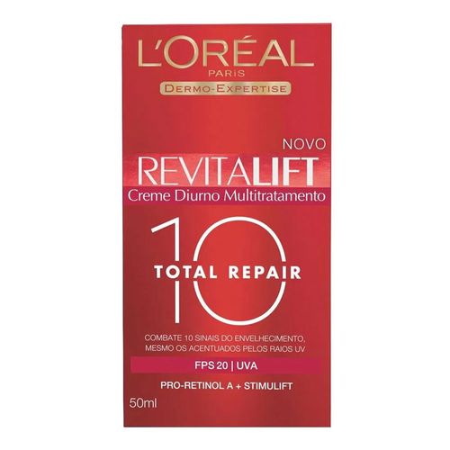 Creme Diurno Revitalift Total Repair 10 L´Oréal Paris FPS20 Feminino 50ml Creme Diurno Revitalift Total Repair 10 L´Oréal Paris FPS20 Feminino 50ml