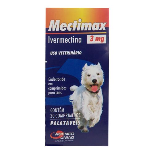 Mectimax 3mg com 20 Comprimidos Mectimax 3mg com 20 Comprimidos