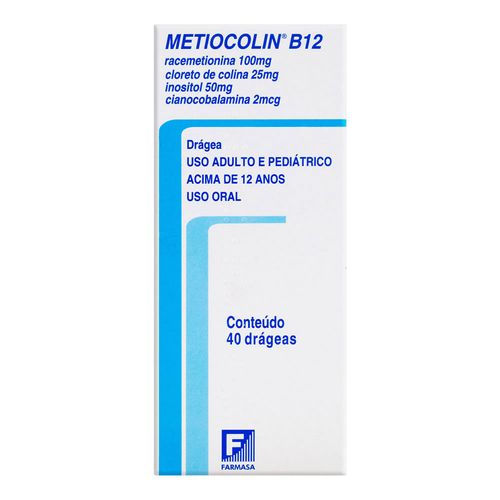 Metiocolin B12 40 drágeas – Neo Química