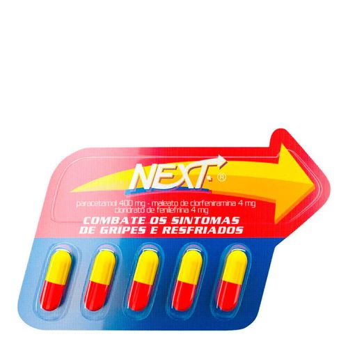 Next 400mg Genomma 5 Cápsulas Next 400mg Genomma 5 Cápsulas