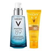 Kit Vichy Sérum Fortalecedor Facial Minéral 89 30ml + Protetor Solar Facial Ideal Soleil Clarify Cor Média FPS60 40g