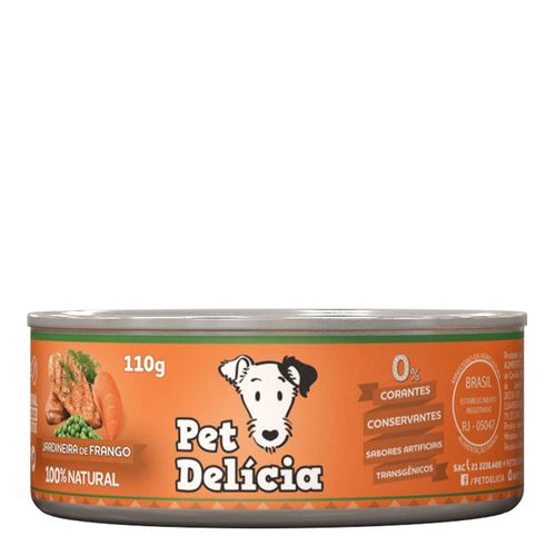 Pet Delícia para Cães - Jardineira de Frango 110g Pet Delícia para Cães - Jardineira de Frango 110g