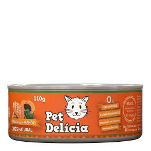Pet Delícia para Gatos - Frango com Mamão 110g Pet Delícia para Gatos - Frango com Mamão 110g