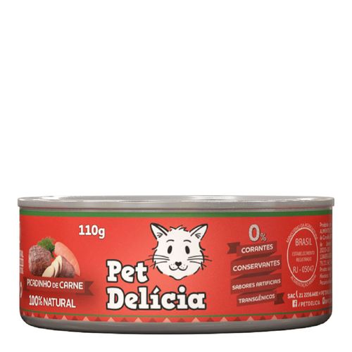 Pet Delícia para Gatos - Picadinho de Carne 110g Pet Delícia para Gatos - Picadinho de Carne 110g