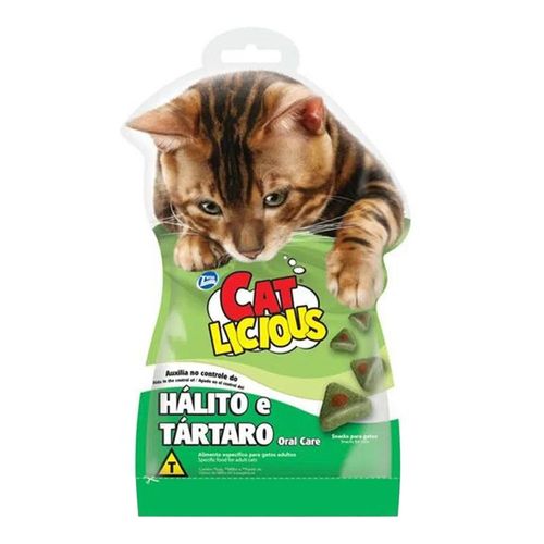 Petisco Cat Licious Hálito e Tártaro 40gr Snacks Petisco Cat Licious Hálito e Tártaro 40gr Snacks