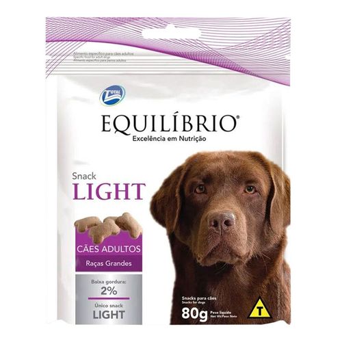 Petisco Equilíbrio Snack Cão Light Raças Grandes 80gr