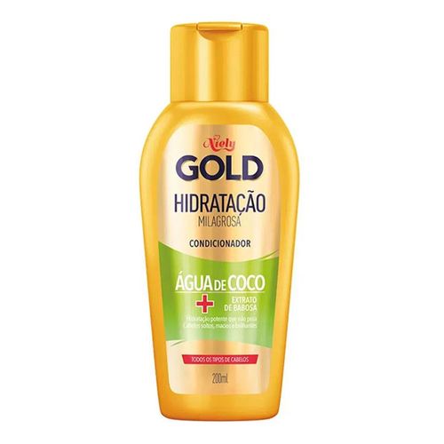 Condicionador Niely Gold Hidratação Água De Coco + Extrato De Babosa 200ml Condicionador Niely Gold Hidratação Água De Coco + Extrato De Babosa 200ml