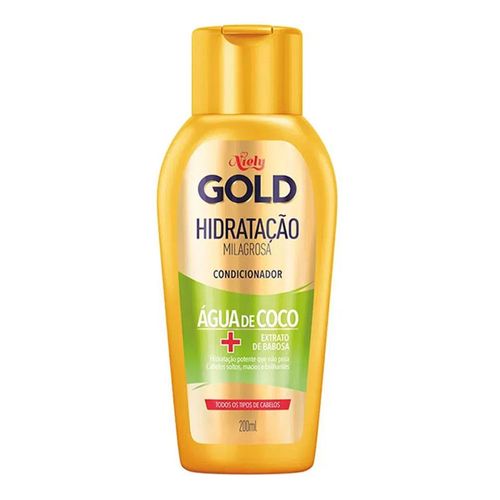 Condicionador Niely Gold Hidratação Água De Coco + Extrato De Babosa 200ml