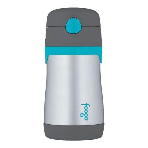 Garrafinha Térmica Foogo 290 ml Cinza e Azul Thermos Garrafinha Térmica Foogo 290 ml Cinza e Azul Thermos