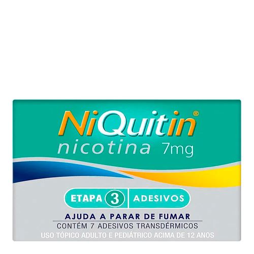 Niquitin 7mg Perrigo 7 Adesivos Transdérmicos Niquitin 7mg Perrigo 7 Adesivos Transdérmicos