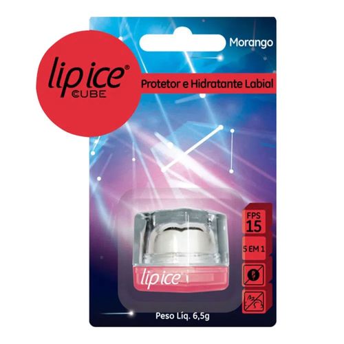 Protetor Labial Lip Ice Cube Fps 15 Morango Protetor Labial Lip Ice Cube Fps 15 Morango