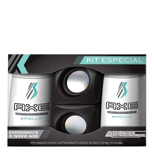 Desodorante Aerosol Axe 2 Unidades + Caixa de Som Portátil