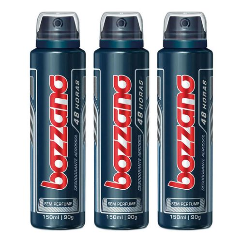 Desodorante Aerosol Bozzano Sem Perfume 90ml 3 Unidades Desodorante Aerosol Bozzano Sem Perfume 90ml 3 Unidades